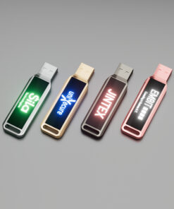 US004 扣環鋅合金發光USB